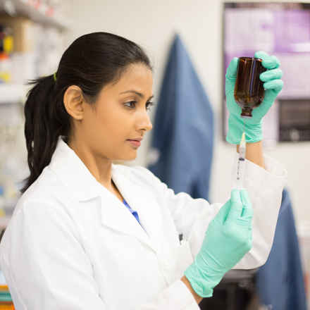 Female researcher in laboratory
