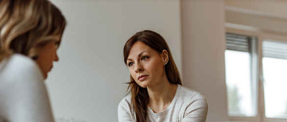 Woman giving emotional support to another