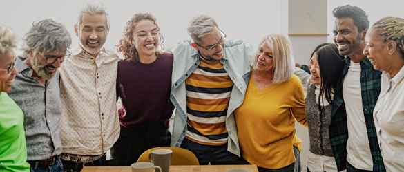 Smiling group of volunteers